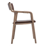 Country Distressed Finish Wooden Dining Arm Chair Image - 9