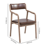 Country Distressed Finish Wooden Dining Arm Chair Image - 20