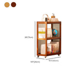 Country Style Bamboo Brown Storage Rack Open Bookshelf Image - 18