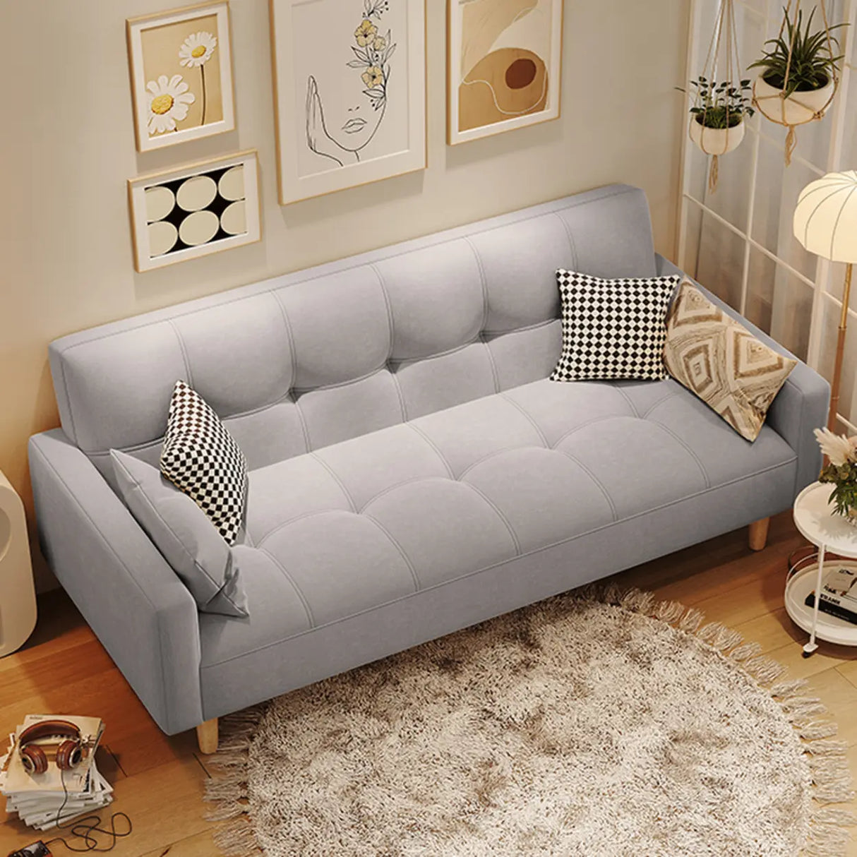 Cream Biscuit Back Pillow Memory Foam Fill Sleeper Image - 12