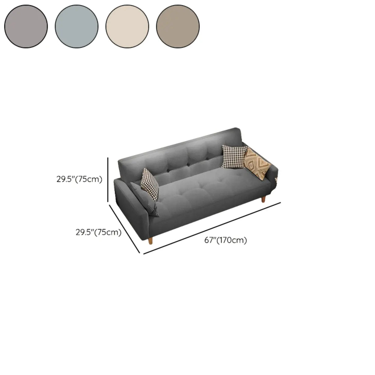 Cream Biscuit Back Pillow Memory Foam Fill Sleeper 