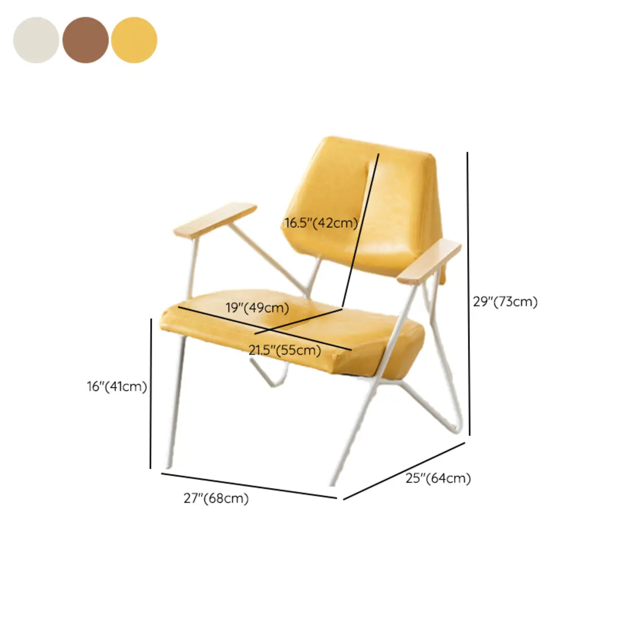Cream Gray Memory Foam Fill Black Leg Accent Chair 