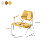 Cream Gray Memory Foam Fill Black Leg Accent Chair #size