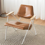 Cream Gray Memory Foam Fill Black Leg Accent Chair Image - 3
