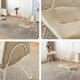 Cream Gray Memory Foam Fill Black Leg Accent Chair Image - 4