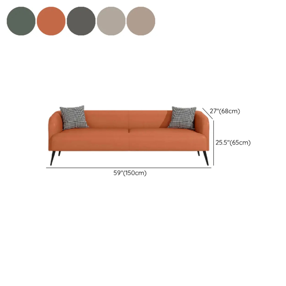 Cream Gray Stain Resistant Leather Square Arm Loveseat Image - 30