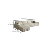 Cream Large L-Shape Leather Storage Included Sectional Sofa Image - 17