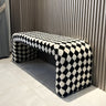 Cream Polyester Blend Upholstered Short Bedroom Bench Image - 3