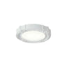 Cream Resin Round Carving LED Flush Mount Ceiling Light Image - 3