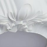 Cream Resin Round Carving LED Flush Mount Ceiling Light Image - 8