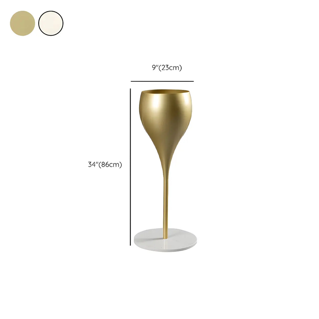 Cream Tulip-Shaped  Pedestal Metal Decorative Plant Stand Image - 23