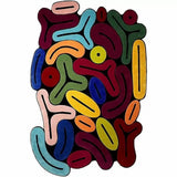 Creative Abstract Multicolor Anti-Slip Area Rug Image - 6
