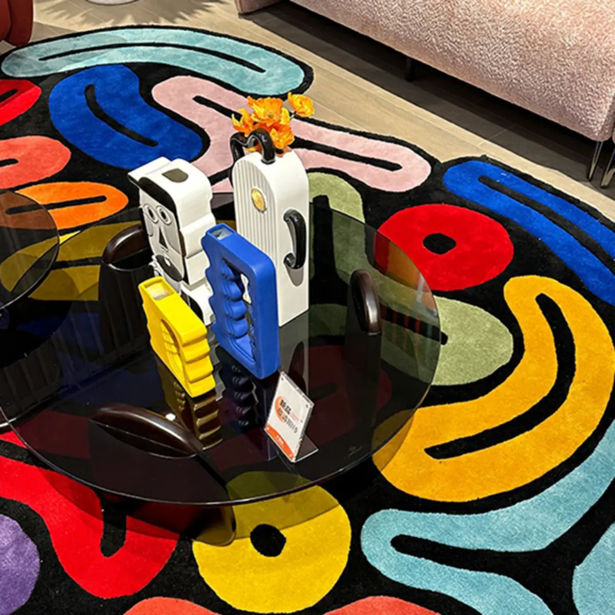 Creative Abstract Multicolor Anti-Slip Area Rug Image - 8