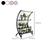 Creative Arched Metal Indoor Sliding Plant Stand Black #size