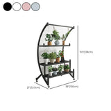 Creative Arched Metal Indoor Sliding Plant Stand Black Image - 13
