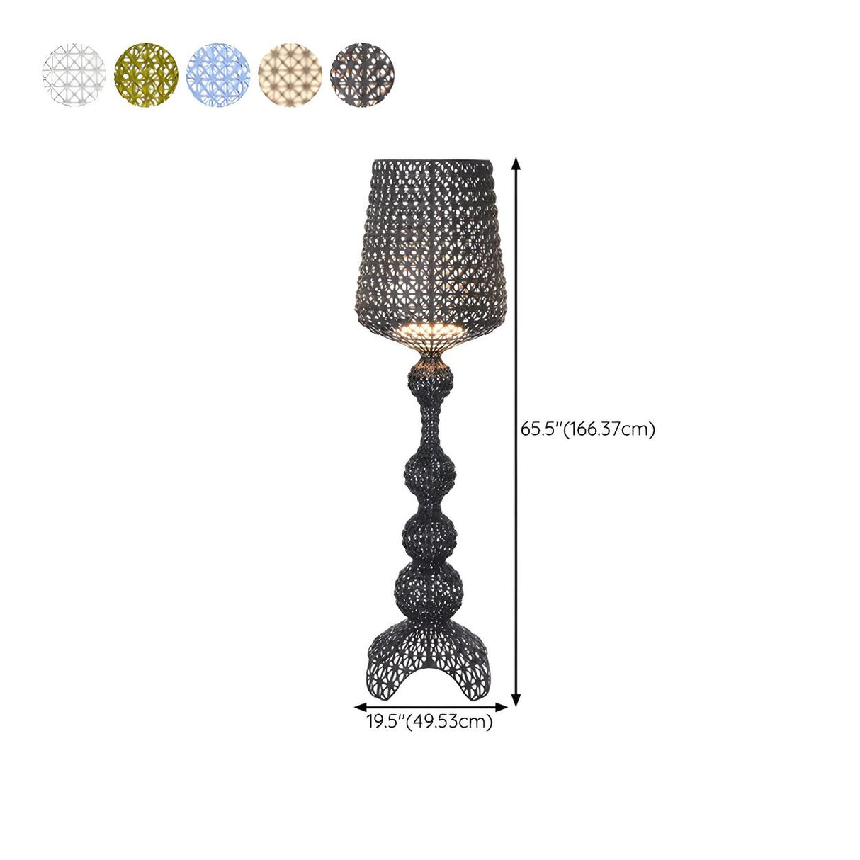 Creative Baroque Clear Acrylic Kabuki Floor Fixture 