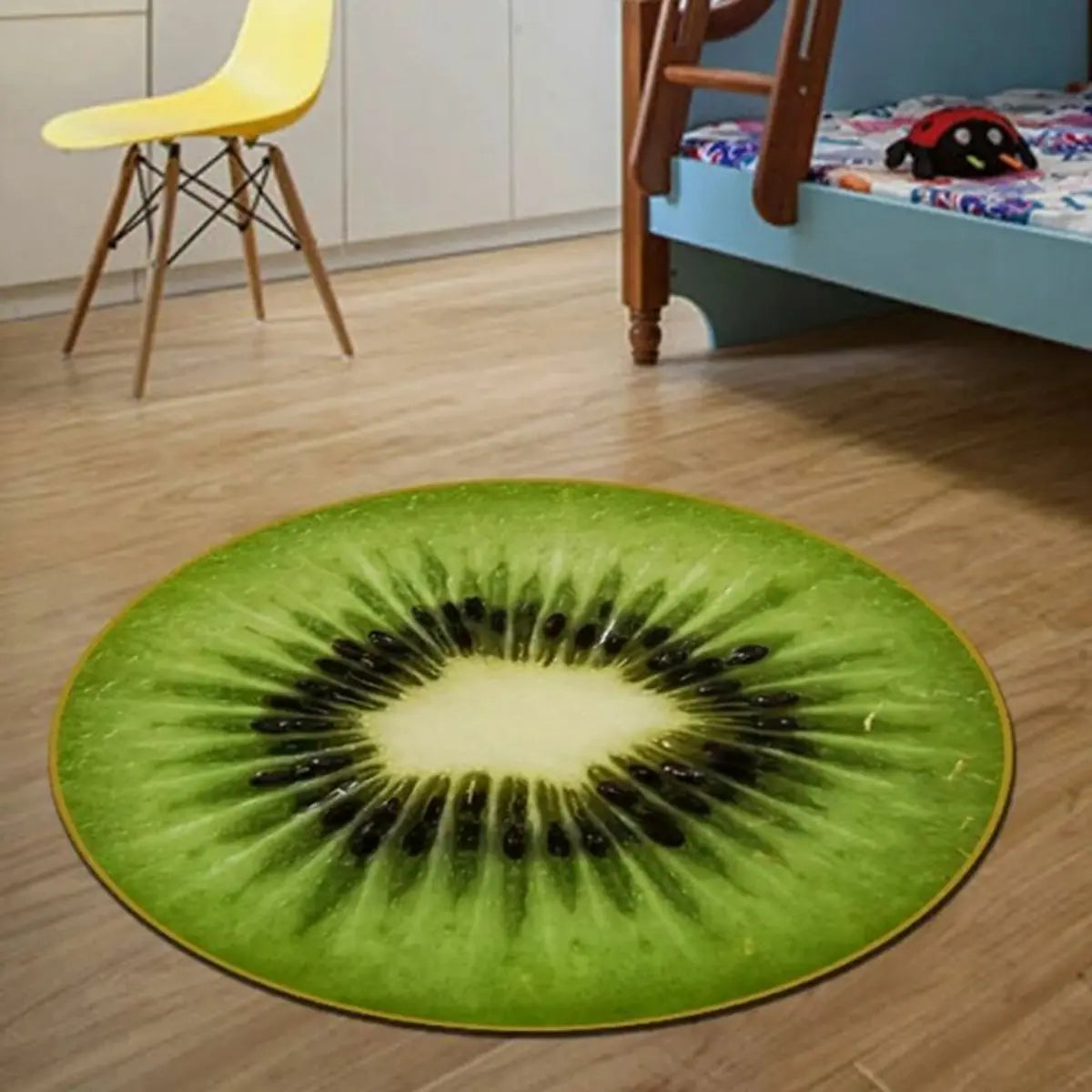 Creative Basketball Design Round Flannel Area Rug Image - 5
