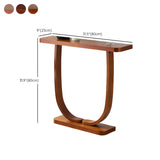 Creative Birch Wood Walnut Crock Base Console Table #size