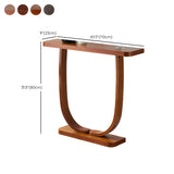 Creative Birch Wood Walnut Crock Base Console Table Image - 13