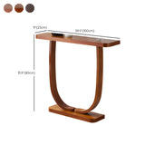 Creative Birch Wood Walnut Crock Base Console Table Image - 15