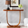 Creative Birch Wood Walnut Crock Base Console Table Image - 2