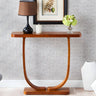 Creative Birch Wood Walnut Crock Base Console Table Image - 2