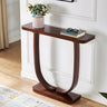 Creative Birch Wood Walnut Crock Base Console Table Image - 3