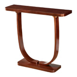Creative Birch Wood Walnut Crock Base Console Table Image - 5