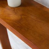 Creative Birch Wood Walnut Crock Base Console Table Image - 6