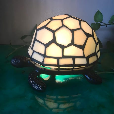 Creative Chic Tiffany Turtle Stained Glass Table Lamp Image - 2