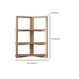 Creative Convertible Wooden Open Wave Display Bookcase #size