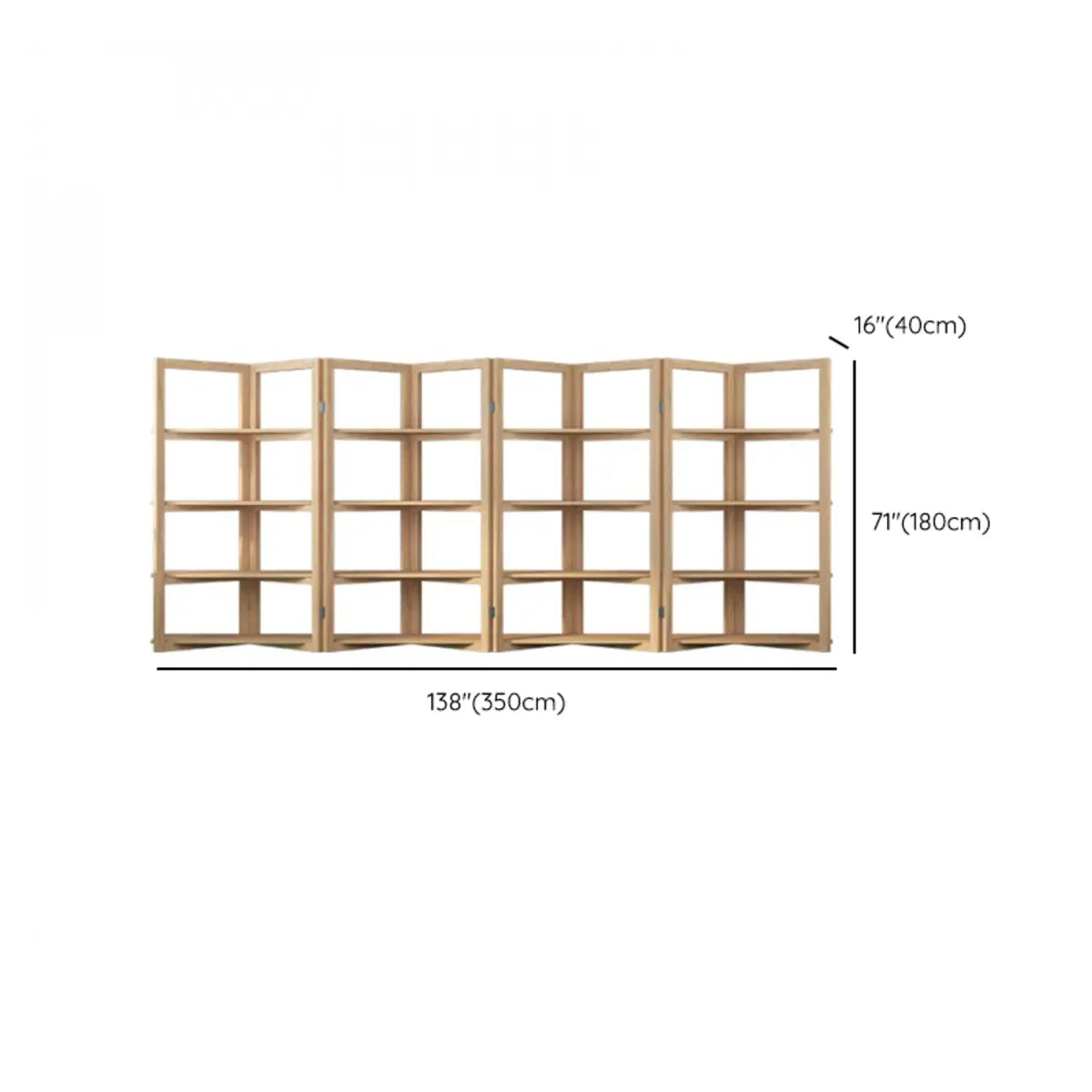 Creative Convertible Wooden Open Wave Display Bookcase Image - 16