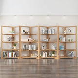 Creative Convertible Wooden Open Wave Display Bookcase Image - 4