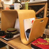 Creative Freeform Wood Natural Finish Chairside Table Image - 10