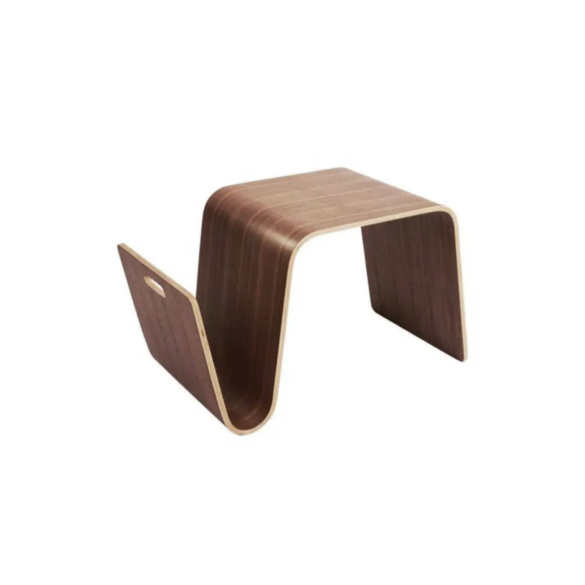 Creative Freeform Wood Natural Finish Chairside Table Image - 3