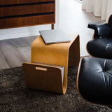 Creative Freeform Wood Natural Finish Chairside Table Image - 6