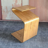 Creative Freeform Wood Natural Finish Chairside Table Image - 8