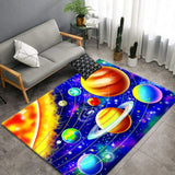 Creative Galaxy Printed Polyester Anti-Slip Area Rug Image - 12