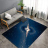 Creative Galaxy Printed Polyester Anti-Slip Area Rug Image - 4