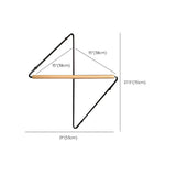 Creative Geometric Black Wall Mounted Metal Coat Rack #size