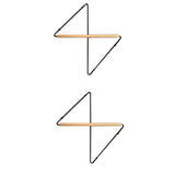 Creative Geometric Black Wall Mounted Metal Coat Rack Image - 3