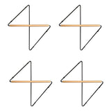 Creative Geometric Black Wall Mounted Metal Coat Rack Image - 6