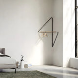 Creative Geometric Black Wall Mounted Metal Coat Rack Image - 7