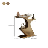 Creative Gold Curved Metal Console Table with Shelves Image - 17