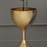 Creative Hourglass Iron  Gold and Blue Plant Stand Set Image - 12