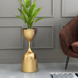 Creative Hourglass Iron  Gold and Blue Plant Stand Set Image - 19