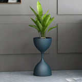 Creative Hourglass Iron  Gold and Blue Plant Stand Set Image - 5