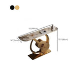 Creative Illuminated Guitar Base Marble Gold Console Table Image - 12