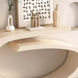 Creative Irregular Metal Black Narrow Console Table Image - 10