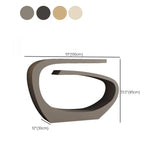 Creative Irregular Metal Black Narrow Console Table Image - 24